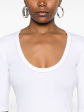 Fabiana Filippi Chain-Detail Scoop-Neck Cotton T-Shirt White