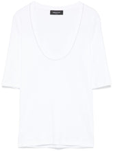 Fabiana Filippi Chain-Detail Scoop-Neck Cotton T-Shirt White