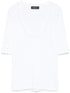 Fabiana Filippi Chain-Detail Scoop-Neck Cotton T-Shirt White