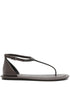 Brunello Cucinelli Bead-Detail Thong Sandals Brown