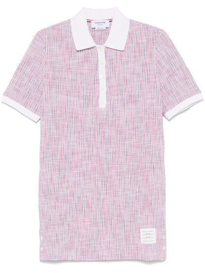 Thom Browne Appliquéd Striped Cotton-Blend Tweed Mini Dress Multicolour