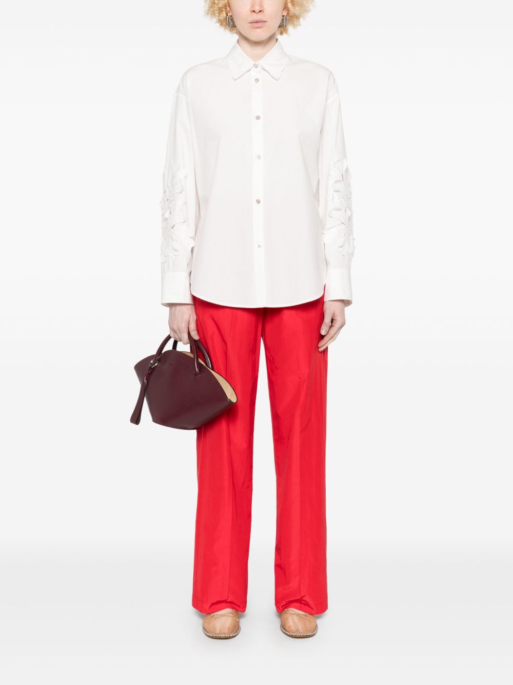 Forte Forte Straight-Leg Tailored Trousers Red