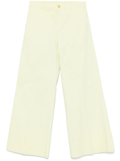 Forte Forte Wide-Leg Cotton Trousers Yellow