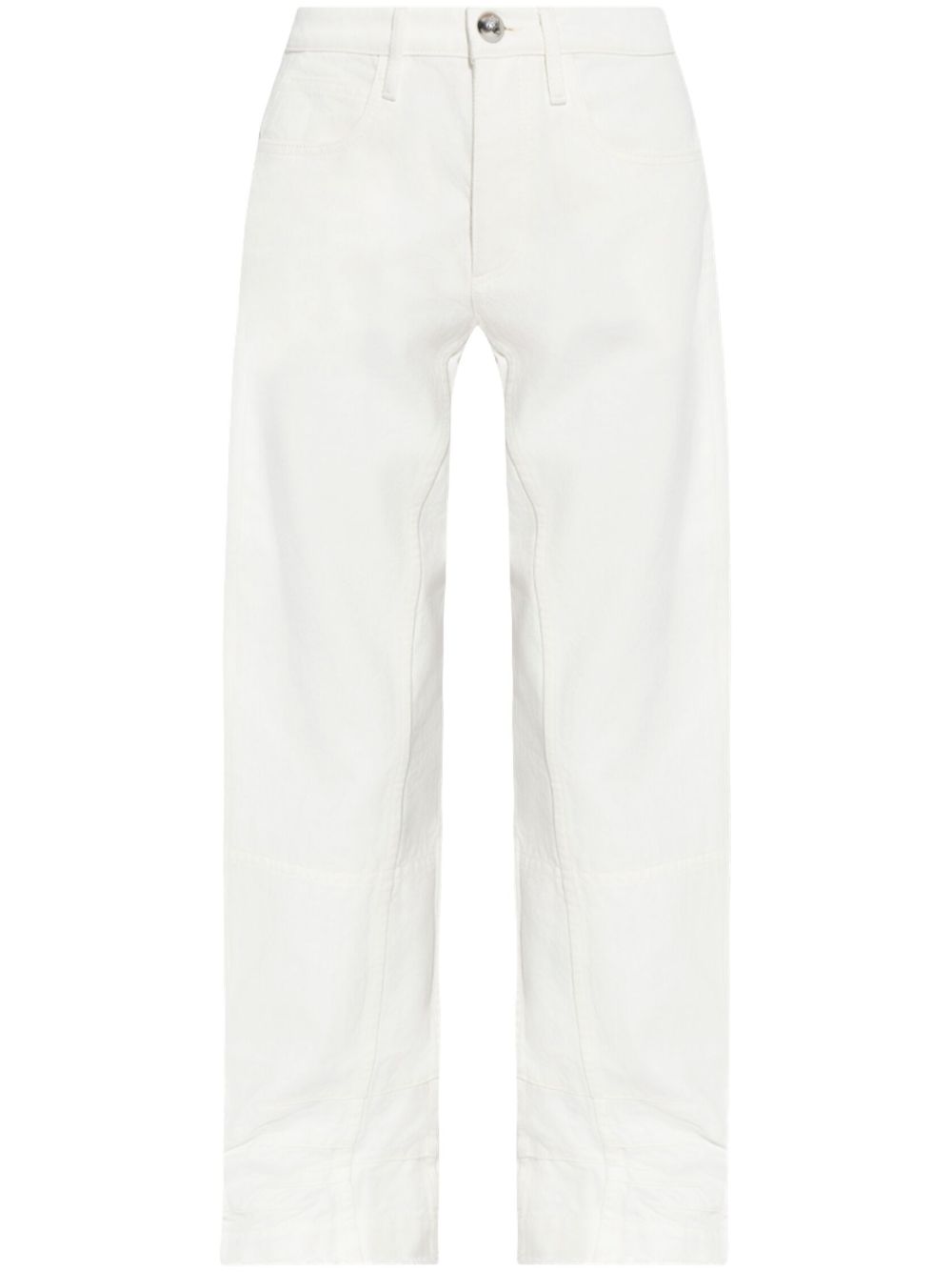 Jil Sander Straight-Leg Cotton Trousers White