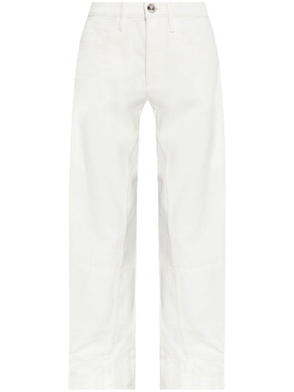 Jil Sander Straight trousers White