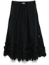 Forte Forte Embroidered Bottom Midi Skirt Black