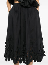 Forte Forte Embroidered Bottom Midi Skirt Black