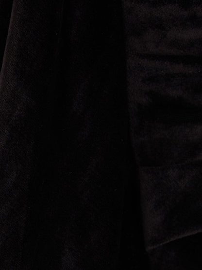 Balenciaga Long Asymmetrical One-Shoulder Velvet Maxi Dress Black