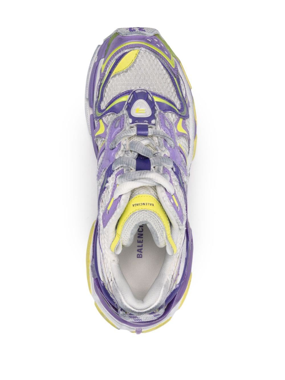 Balenciaga Runner 2.0 Distressed Mesh Sneakers Lilac