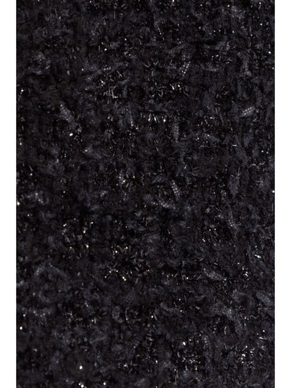 Balenciaga Tweed Midi Skirt Black