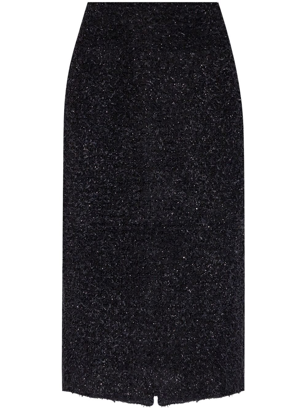 Balenciaga Tweed Midi Skirt Black