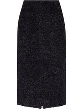 Balenciaga Tweed midi skirt Black