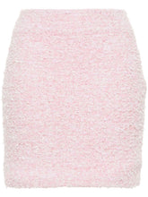 Balenciaga Tweed bouclé mini skirt Pink