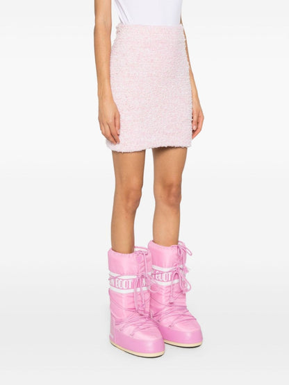 Balenciaga Tweed bouclé mini skirt Pink