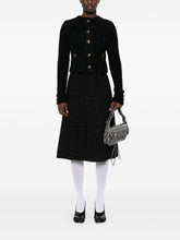 Balenciaga Cropped Bouclé Metallic-Threaded Jacket Black