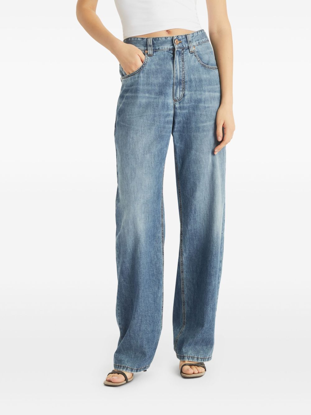 Brunello Cucinelli Denim Boyfriend Jeans Blue