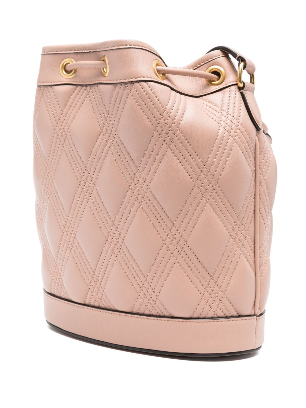 Valentino Garavani Quilted Leather Bucket Bag Flamingo Pink