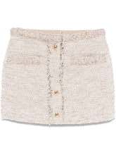 Isabel Marant Gleny Ecru Mini Skirt With Braid Detailing Beige