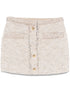 Isabel Marant Gleny Ecru Mini Skirt With Braid Detailing Beige