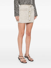 Isabel Marant Gleny Ecru Mini Skirt With Braid Detailing Beige