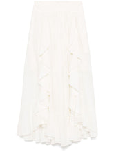 Zimmermann Ruffled cotton maxi skirt in white