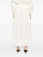 Zimmermann Ruffled cotton maxi skirt in white