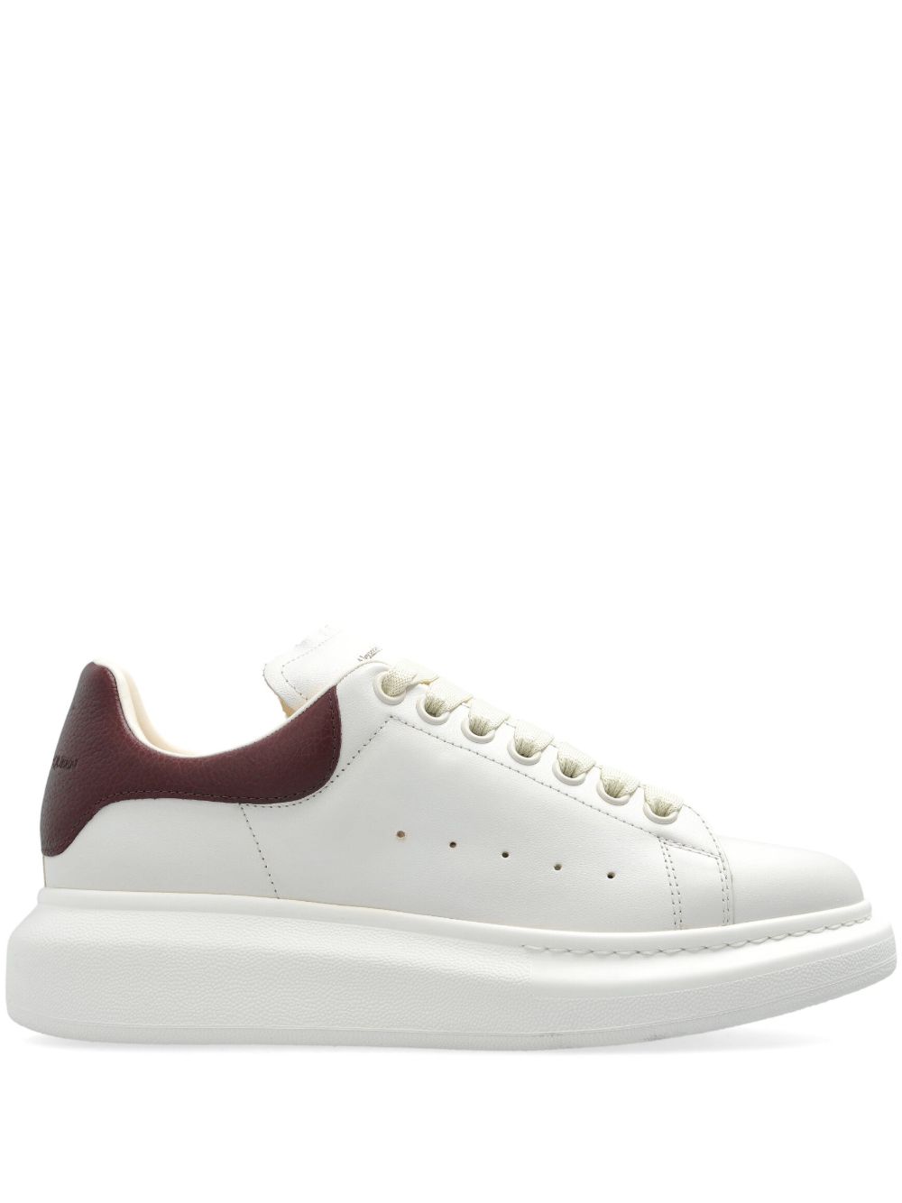 Alexander McQueen Oversized Leather Sneakers Bordeaux