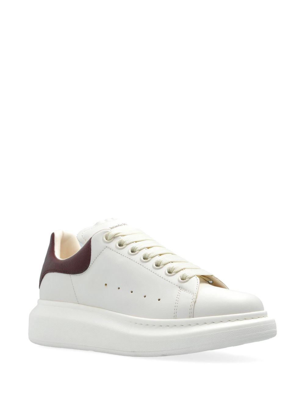 Alexander McQueen Oversized Leather Sneakers Bordeaux