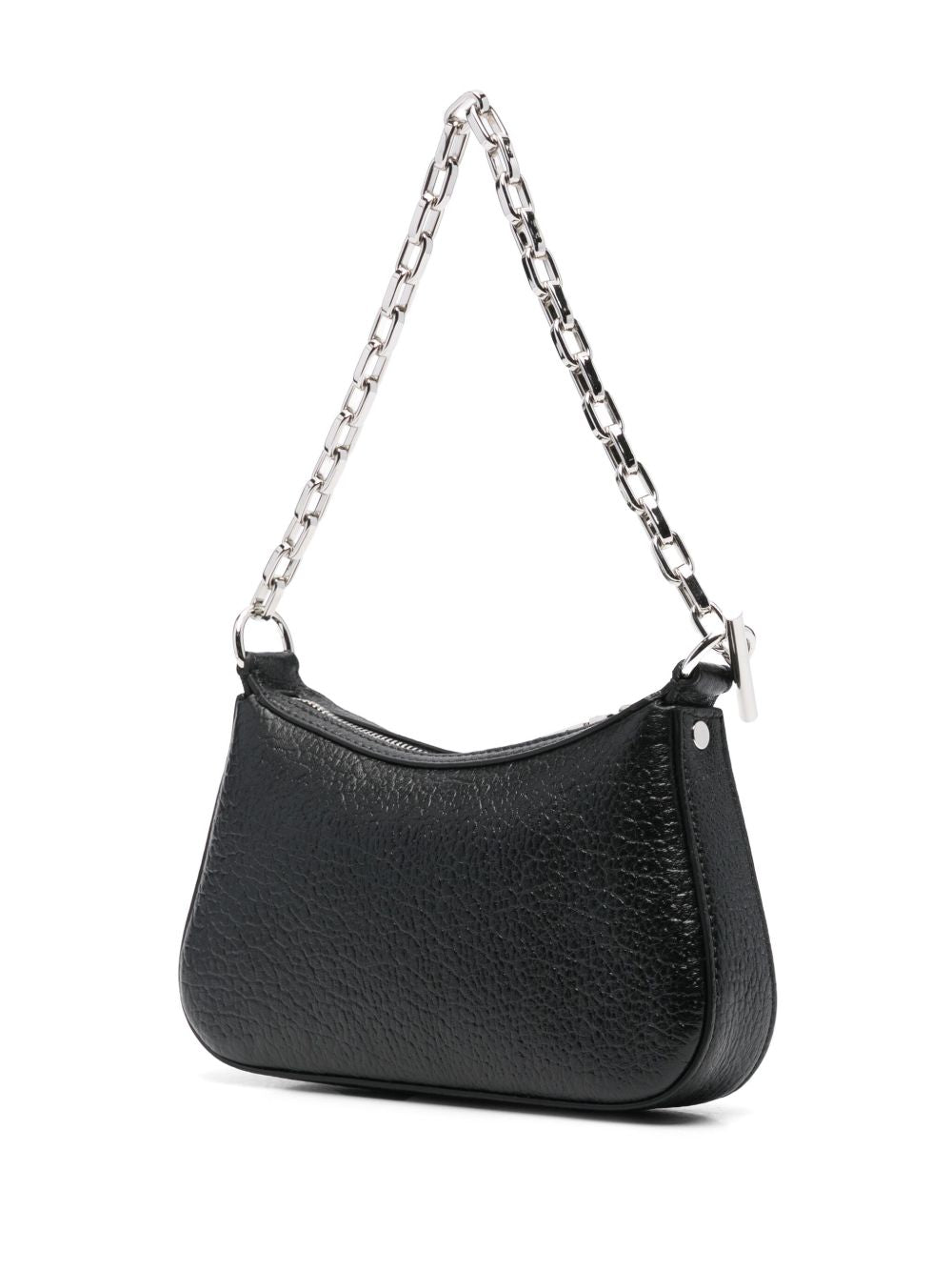 Alexander McQueen T-Bar Leather Mini Clutch Bag Black