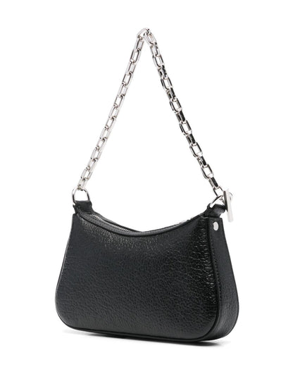 Alexander McQueen T-Bar Leather Mini Clutch Bag Black