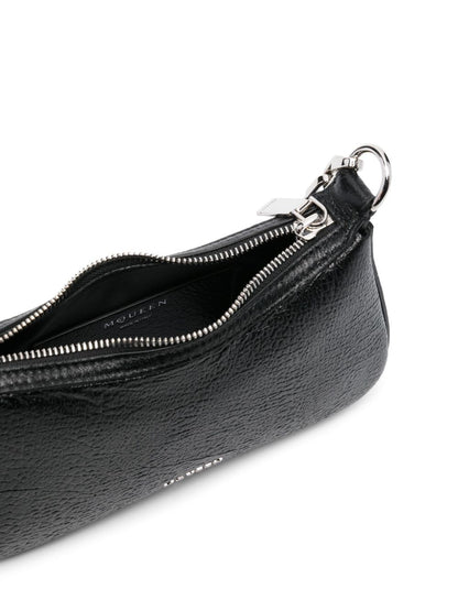 Alexander McQueen T-Bar Leather Mini Clutch Bag Black
