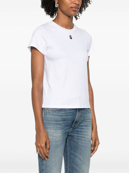 Alexander McQueen Embroidered Skull T-shirt White