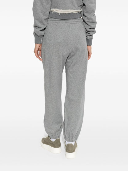 Alexander McQueen Embroidered Logo Sweatpants Grey