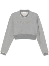 Alexander McQueen Cropped Sweatshirt Grey