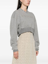 Alexander McQueen Cropped Sweatshirt Grey