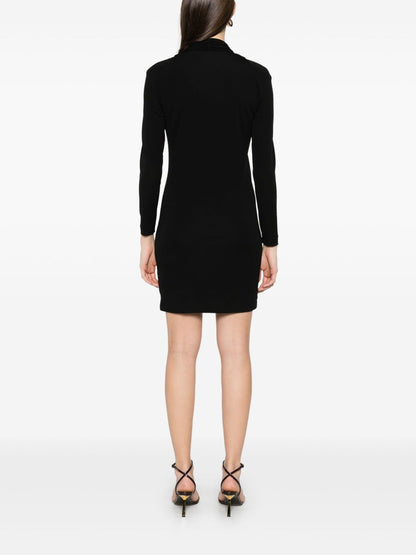 Tom Ford Short Draped V-Neck Mini Dress Black