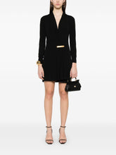 Tom Ford Short Draped V-Neck Mini Dress Black