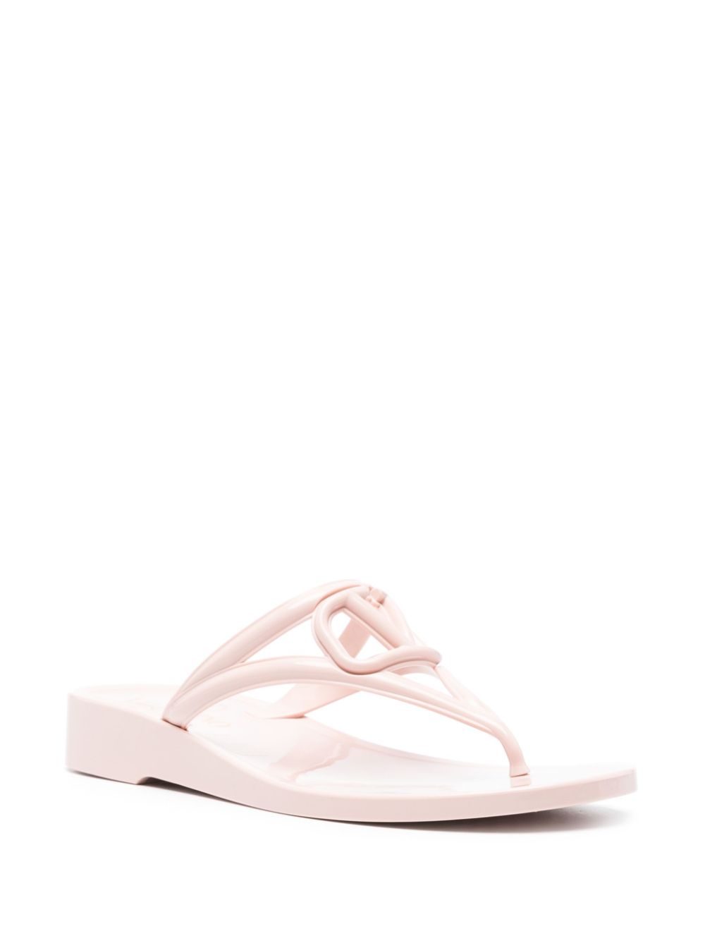 Valentino Garavani VLogo Signature Light Pink Thong Sandals Pink
