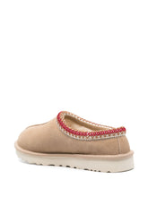 Ugg Australia Tasman Shearling-Trimmed Suede Sandals Beige