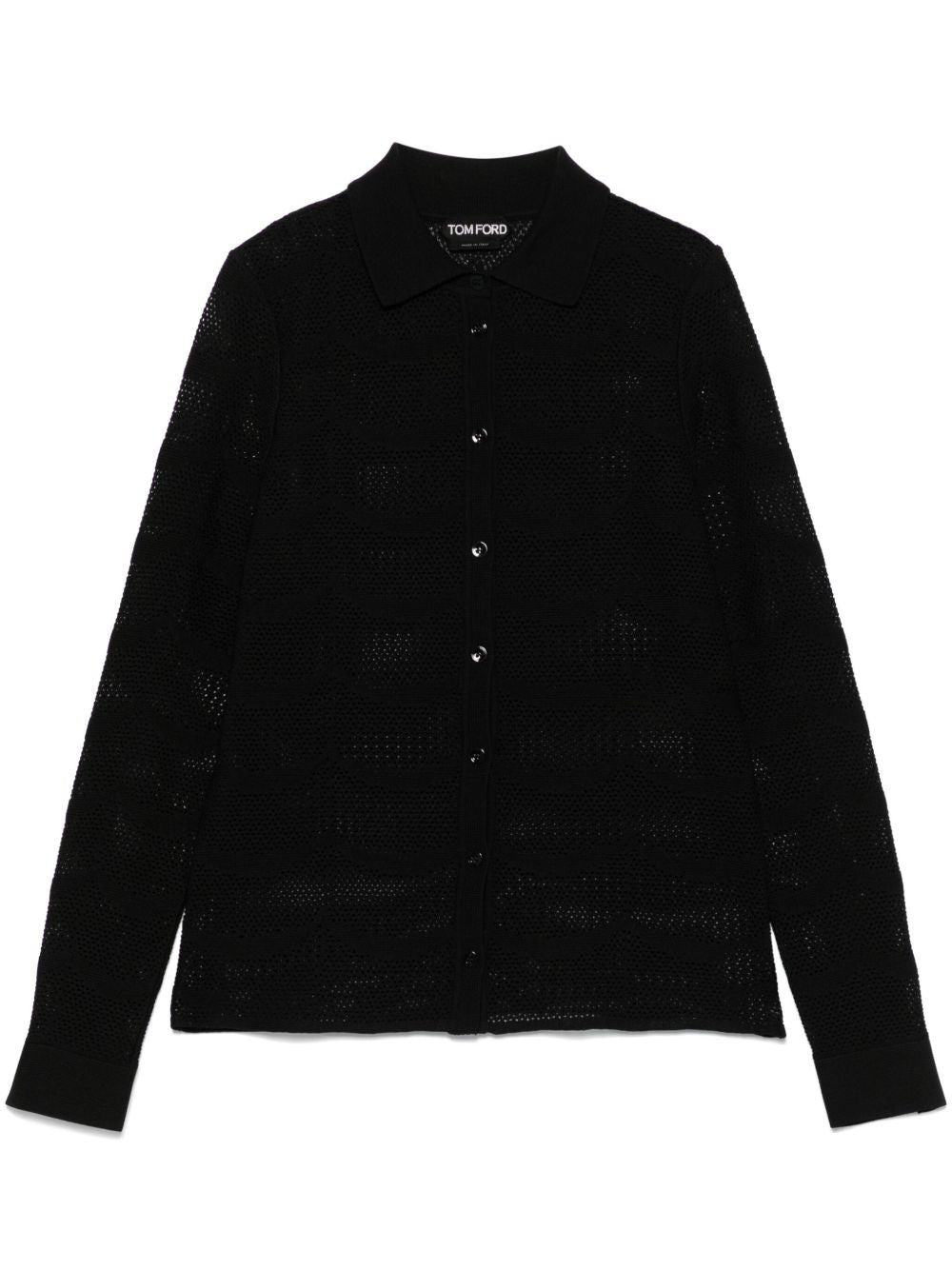 Tom Ford Cotton and Silk Classic Shirt Black