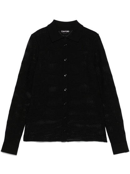 Tom Ford Cotton and Silk Classic Shirt Black