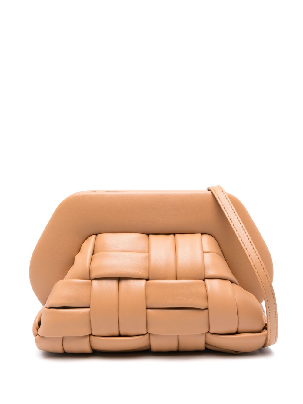 Themoiré Tia Weaved Vegan Clutch Bag Camel