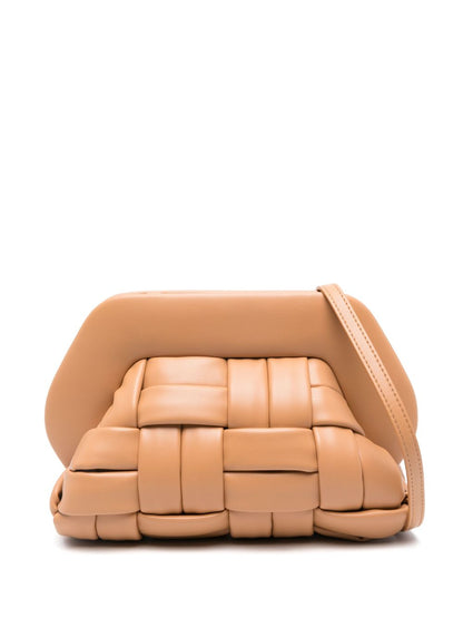 Themoiré Tia Weaved Vegan Clutch Bag Camel