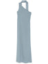 Taller Marmo Pre Caroline One-Shoulder Long Crepe Dress Clear Blue