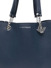 Emporio Armani Logo Print Shoulder Bag Blue