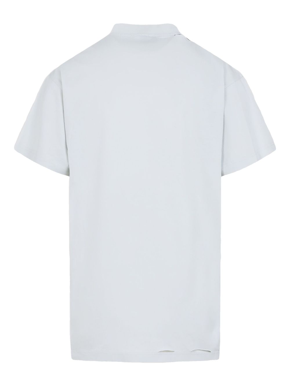 Balenciaga Oversized Mock Neck Cotton T-Shirt White White