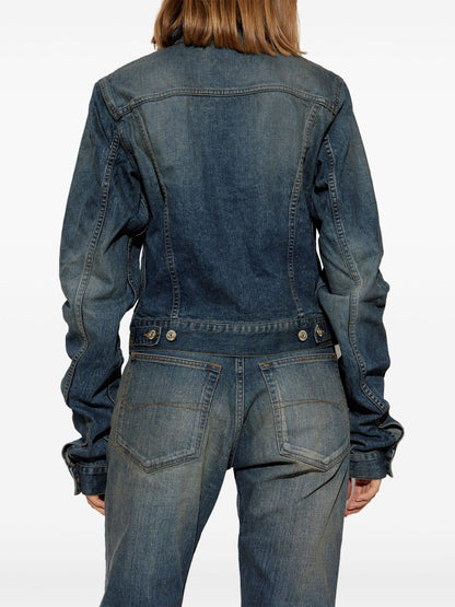 Balenciaga Indigo Denim Fitted Jacket Blue