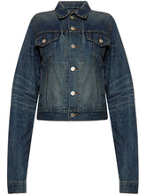 Balenciaga Indigo Denim Fitted Jacket Blue