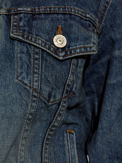 Balenciaga Indigo Denim Fitted Jacket Blue