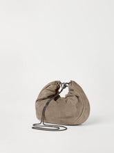 Brunello Cucinelli Suede Brioche Hobo Bag Dove Grey